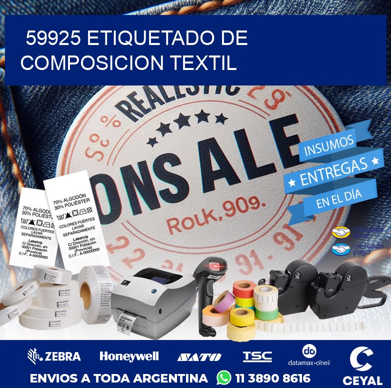 59925 ETIQUETADO DE COMPOSICION TEXTIL