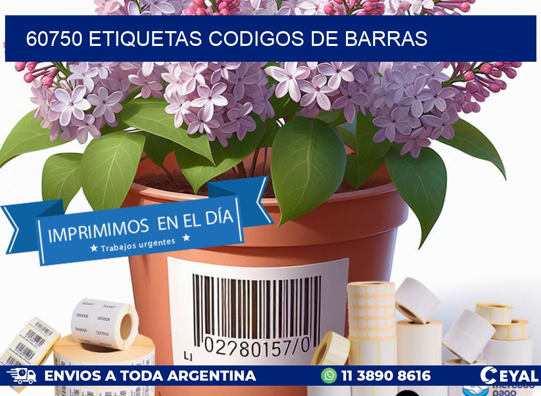 60750 etiquetas codigos de barras