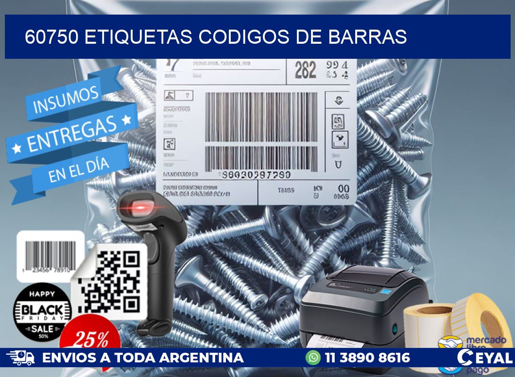 60750 etiquetas codigos de barras