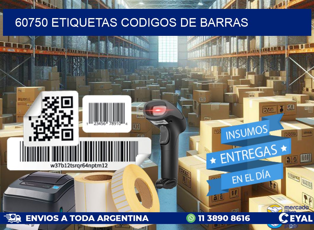 60750 etiquetas codigos de barras