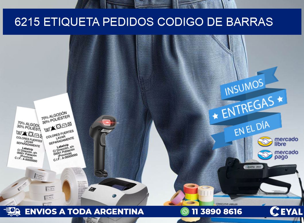 6215 etiqueta pedidos codigo de barras