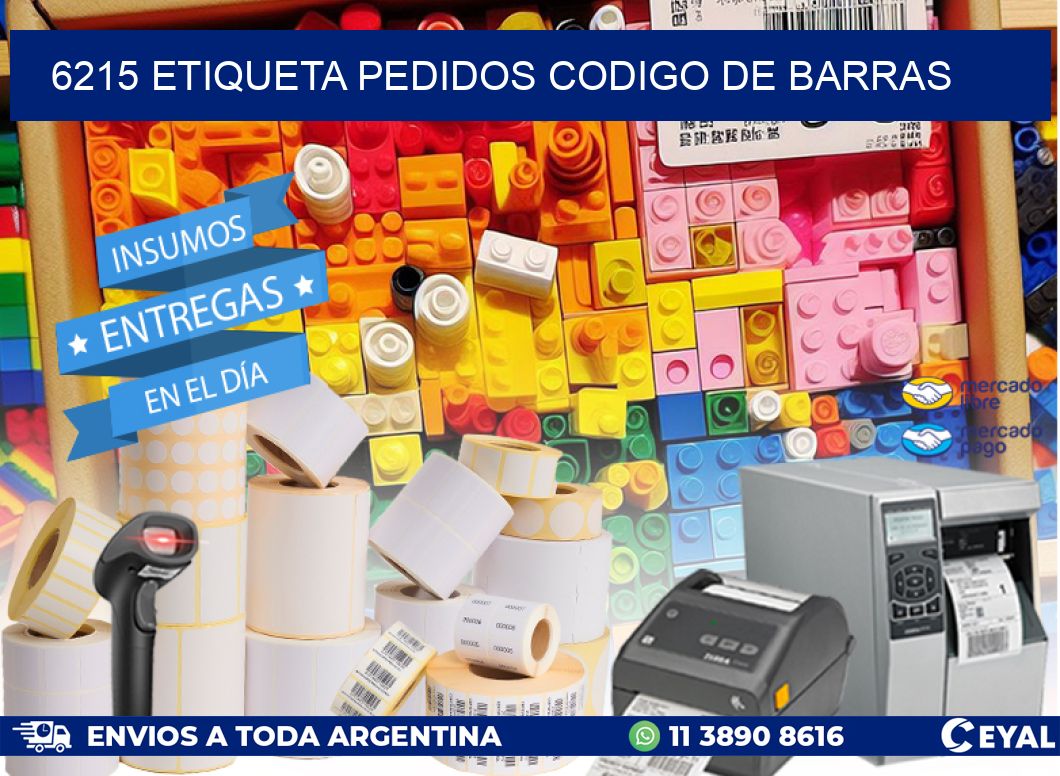 6215 etiqueta pedidos codigo de barras