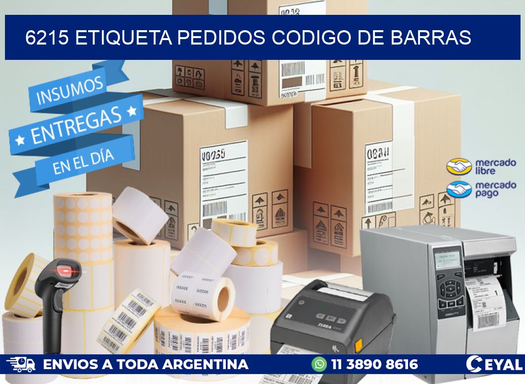 6215 etiqueta pedidos codigo de barras