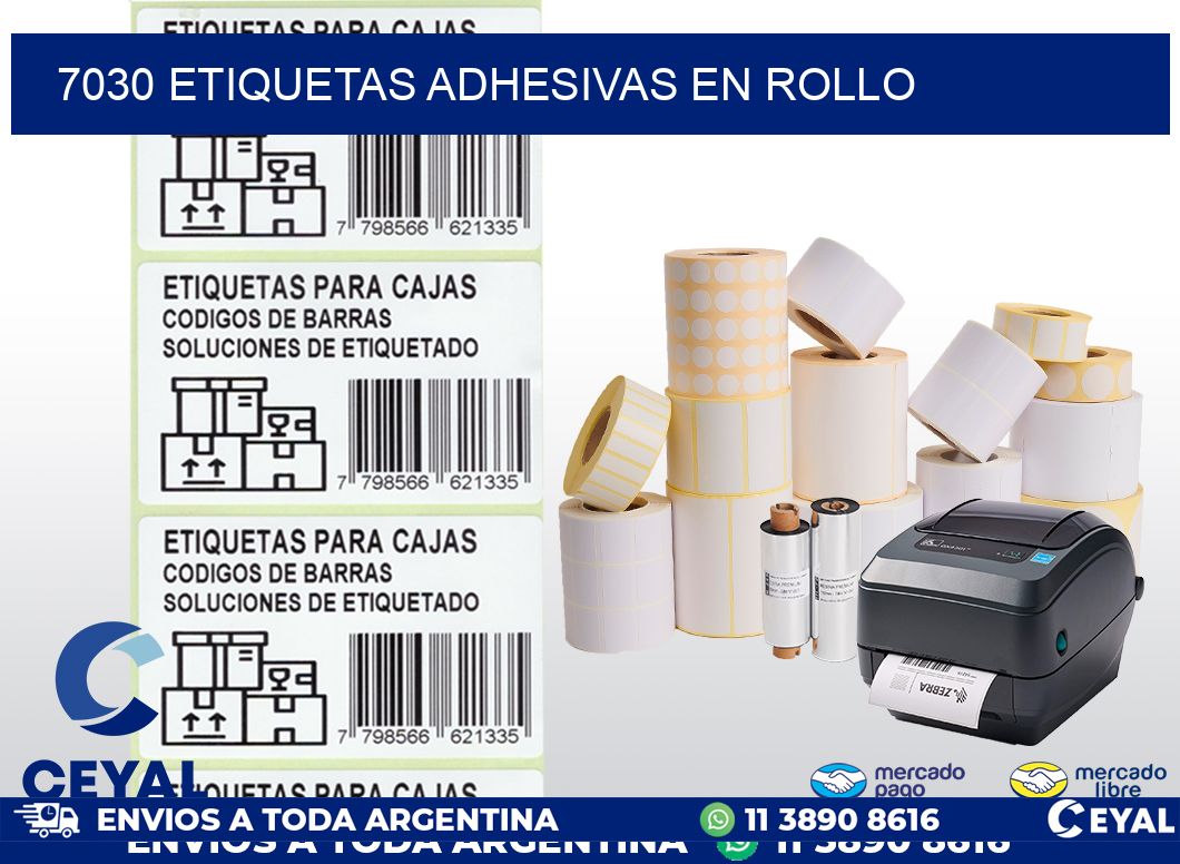 7030 etiquetas adhesivas en rollo