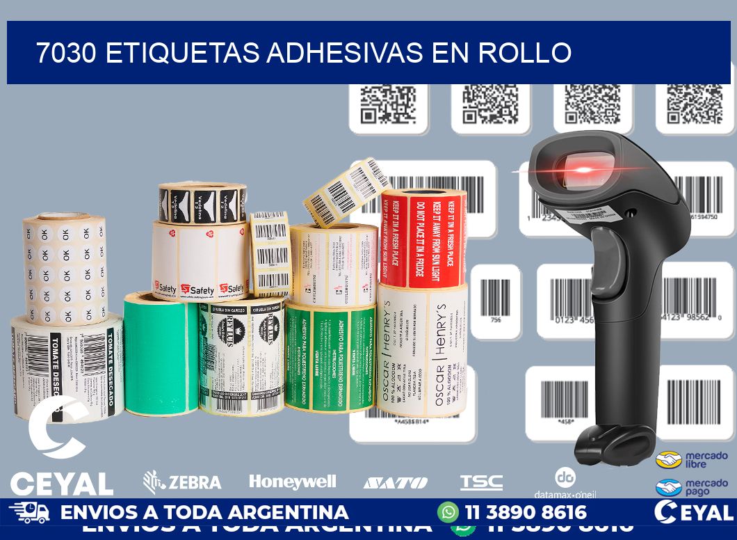 7030 etiquetas adhesivas en rollo