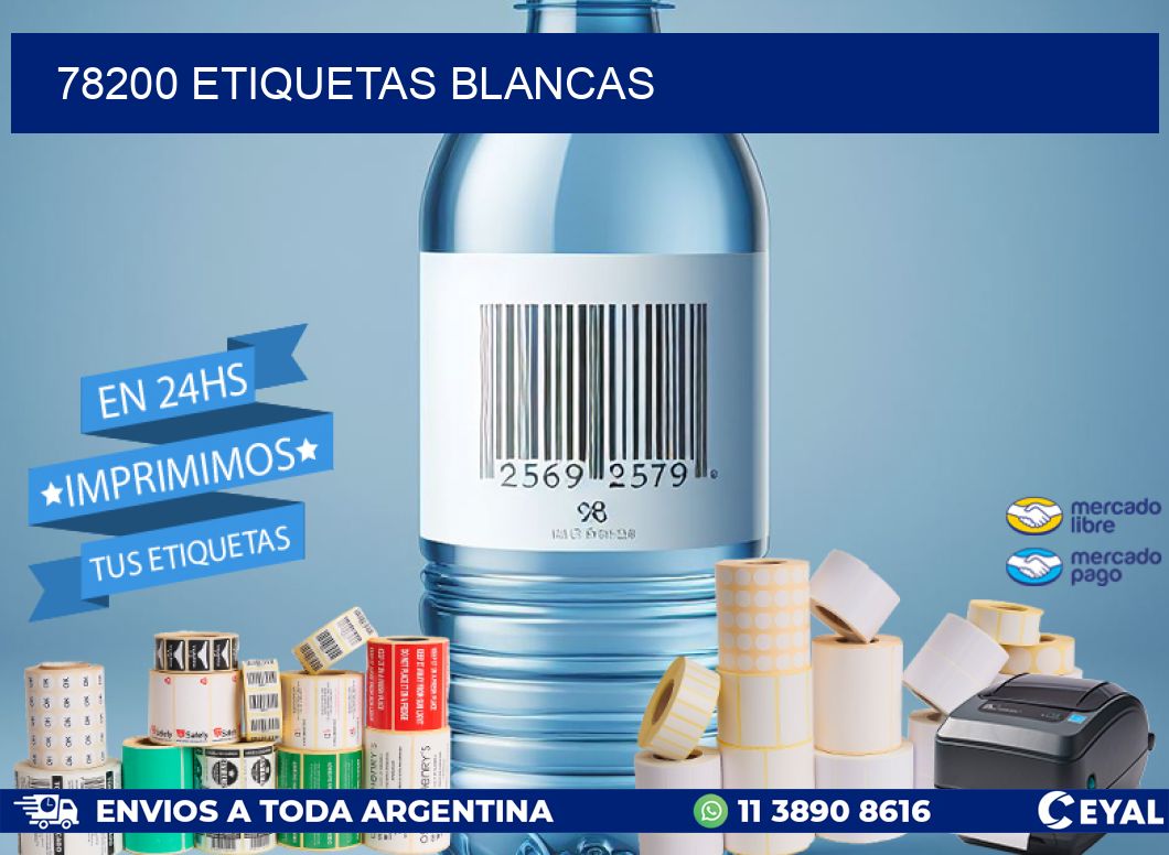 78200 ETIQUETAS BLANCAS