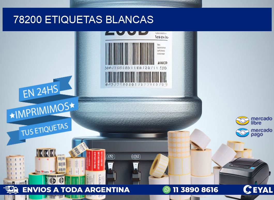 78200 ETIQUETAS BLANCAS