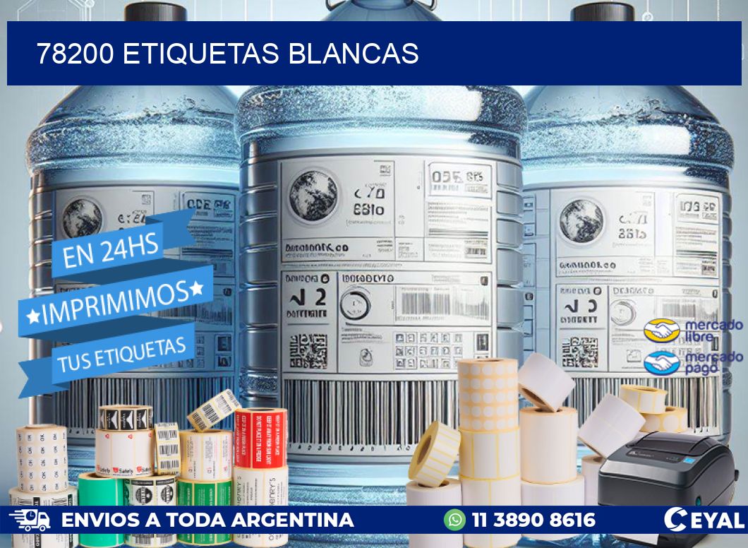 78200 ETIQUETAS BLANCAS