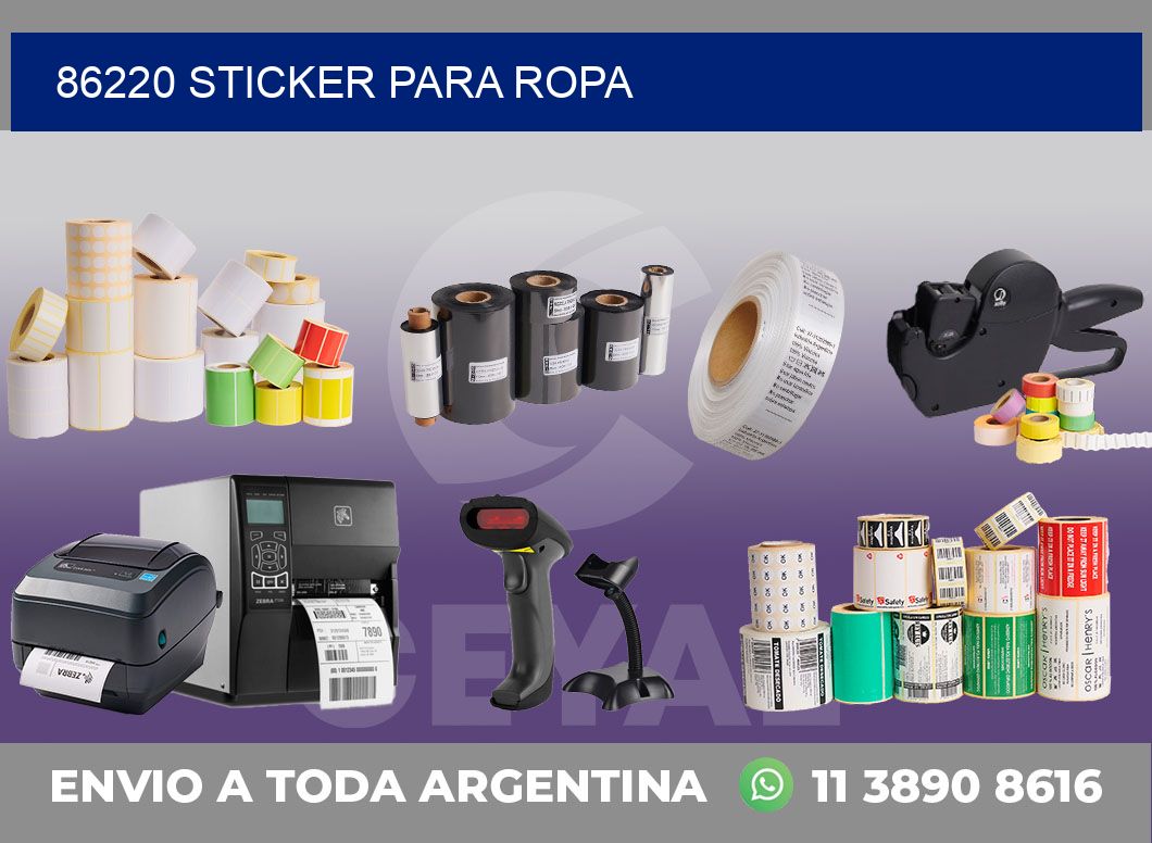 86220 STICKER PARA ROPA