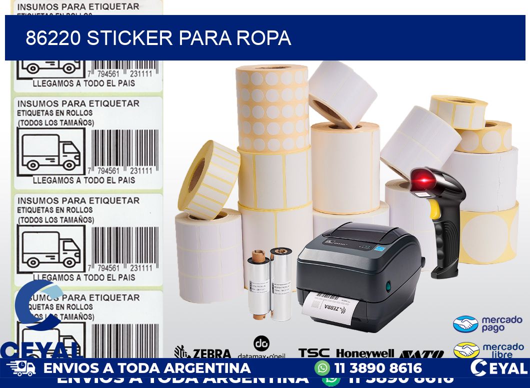 86220 STICKER PARA ROPA