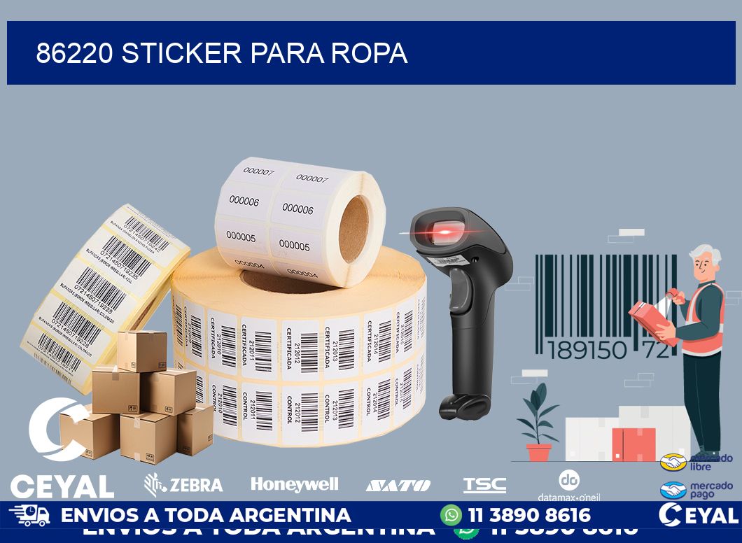 86220 STICKER PARA ROPA