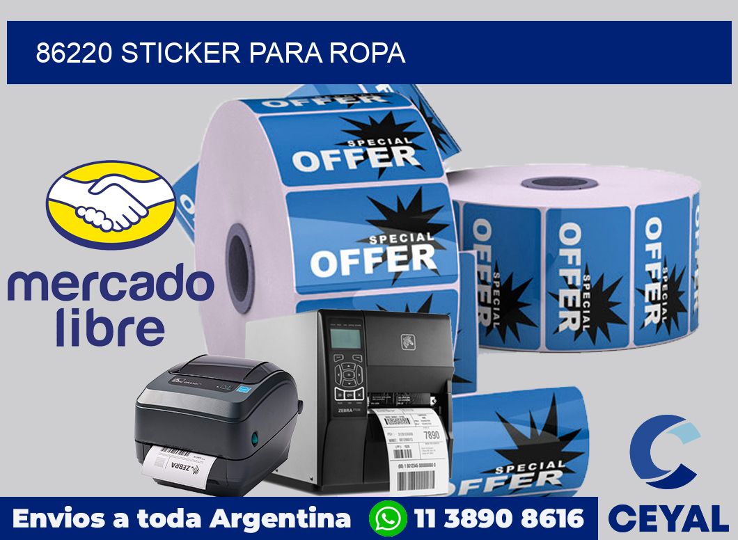 86220 STICKER PARA ROPA