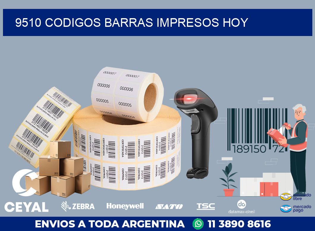 9510 CODIGOS BARRAS IMPRESOS HOY