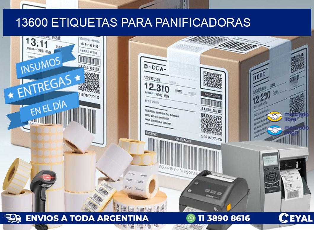 13600 ETIQUETAS PARA PANIFICADORAS