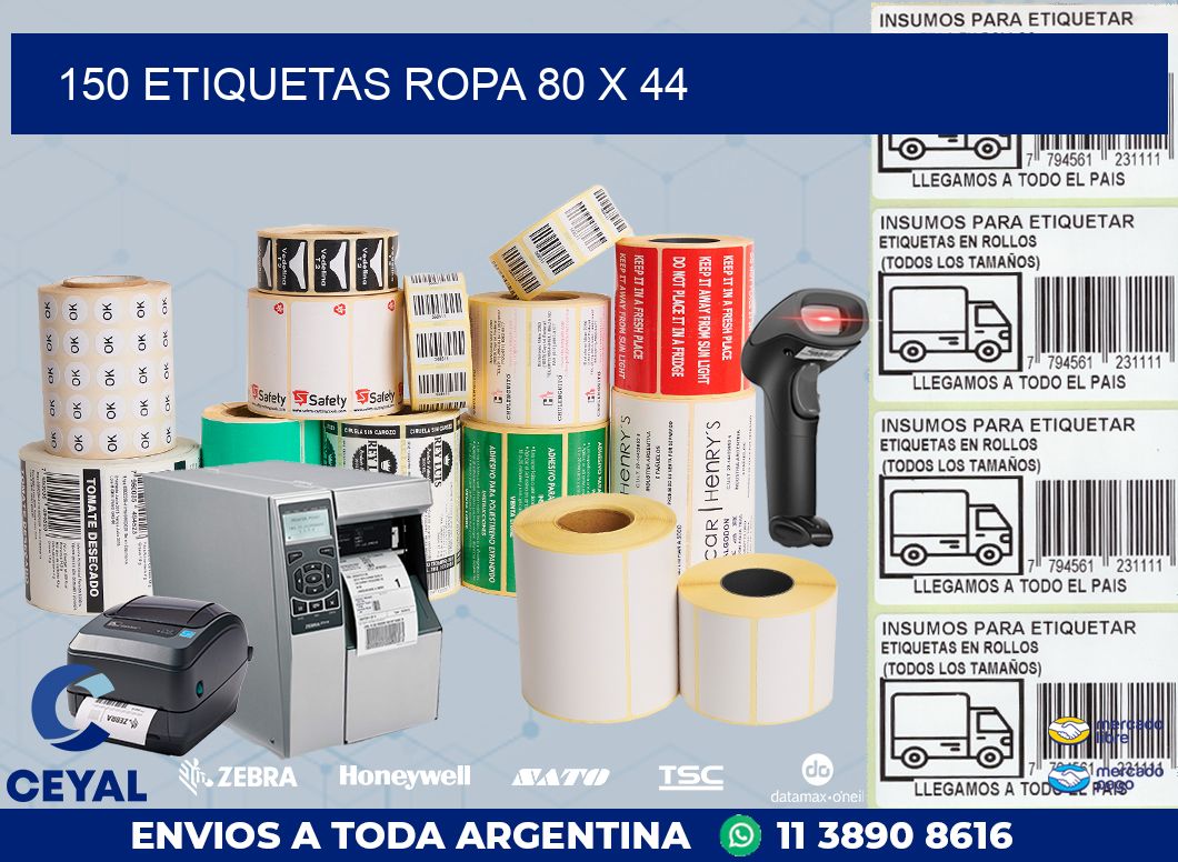 150 ETIQUETAS ROPA 80 x 44