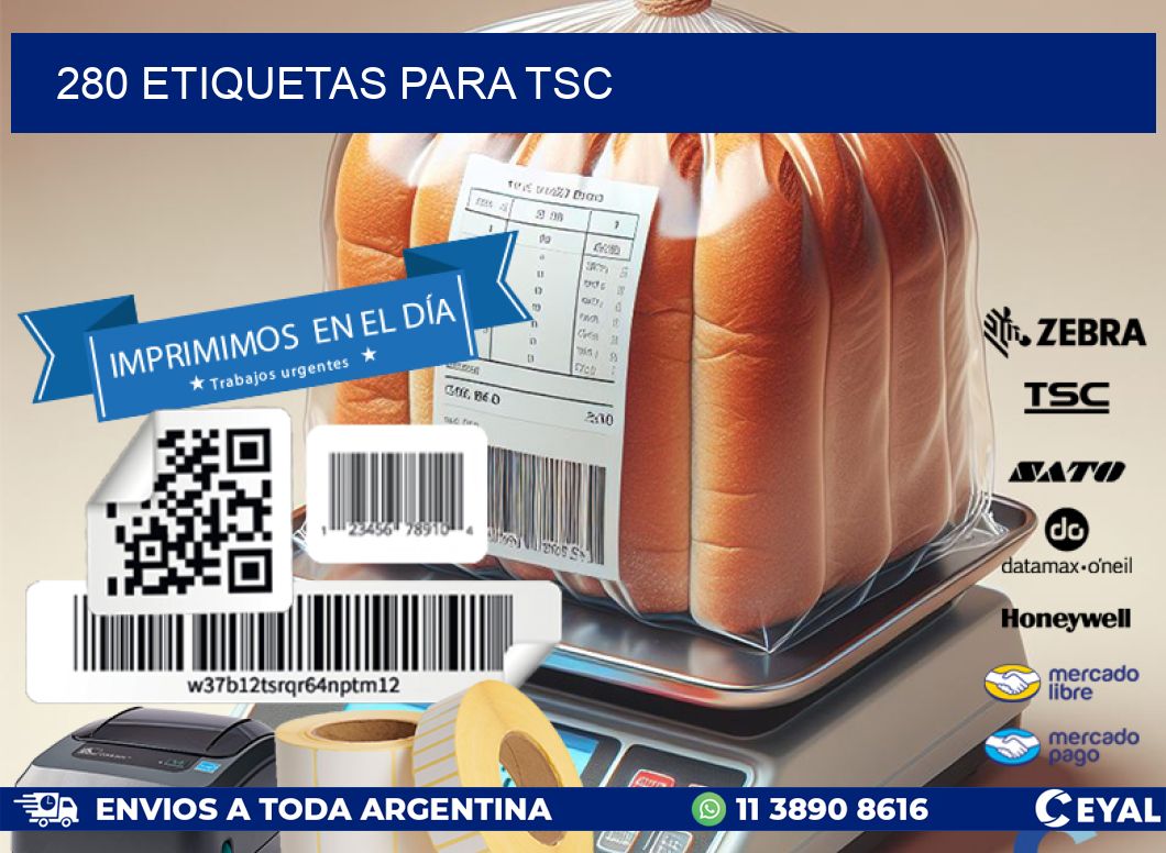 280 ETIQUETAS PARA TSC