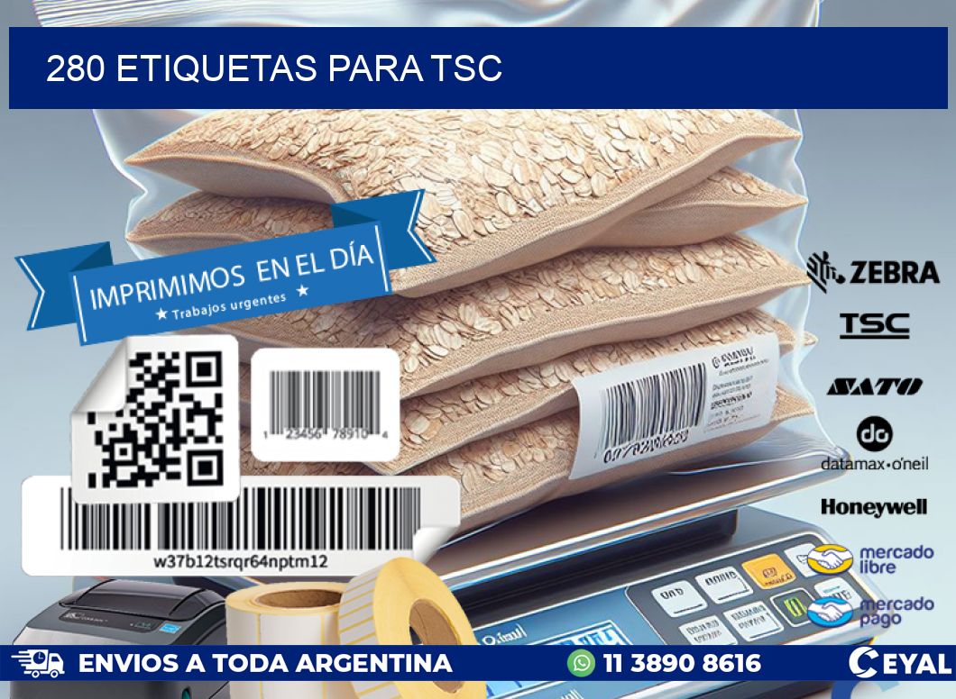 280 ETIQUETAS PARA TSC