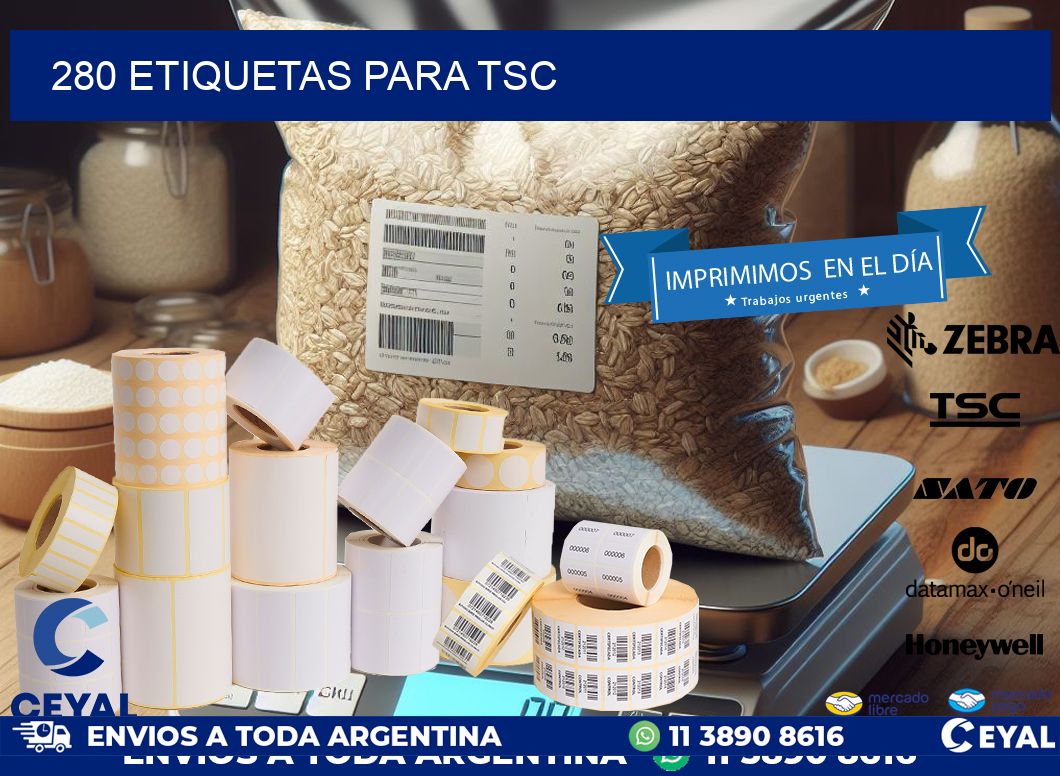 280 ETIQUETAS PARA TSC