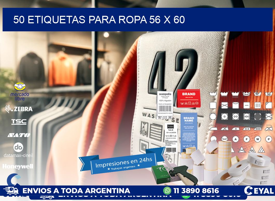 50 ETIQUETAS PARA ROPA 56 x 60