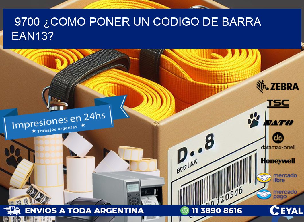 9700 ¿COMO PONER UN CODIGO DE BARRA  EAN13?