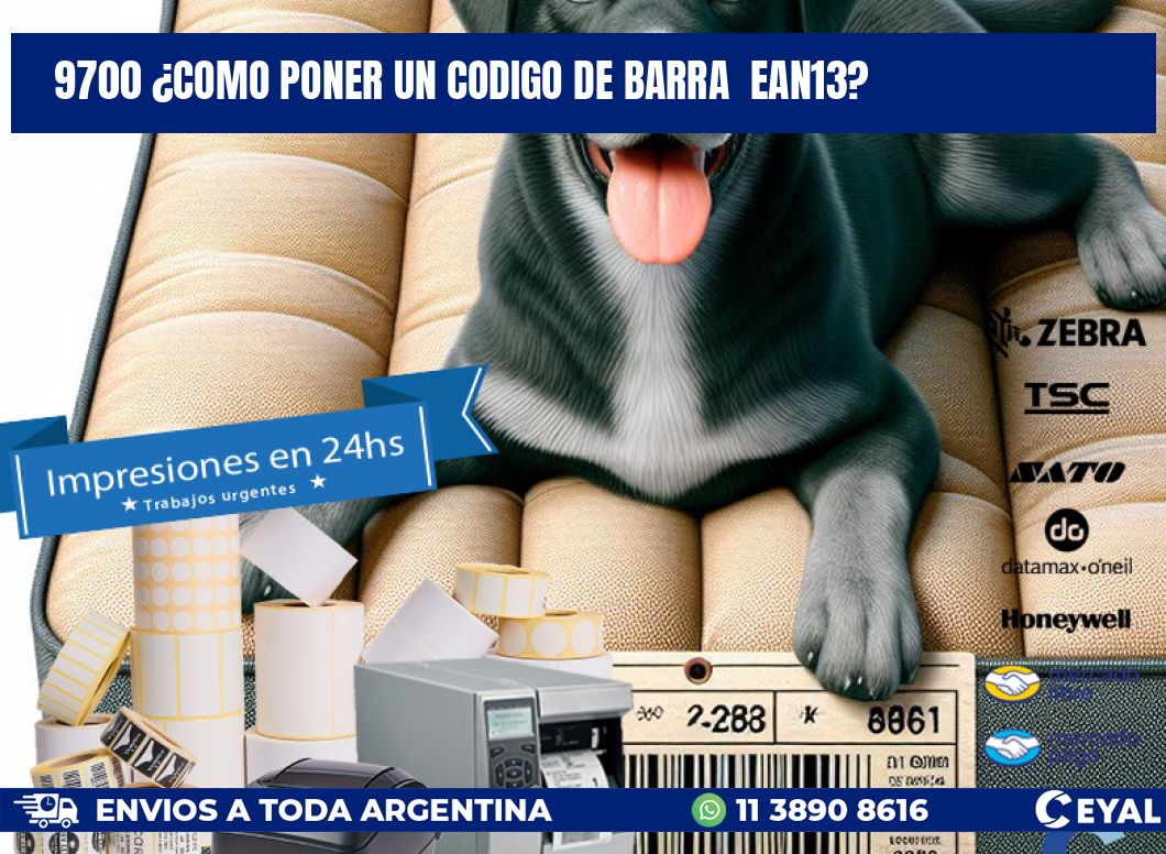 9700 ¿COMO PONER UN CODIGO DE BARRA  EAN13?