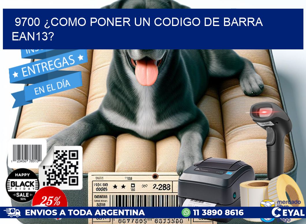 9700 ¿COMO PONER UN CODIGO DE BARRA  EAN13?