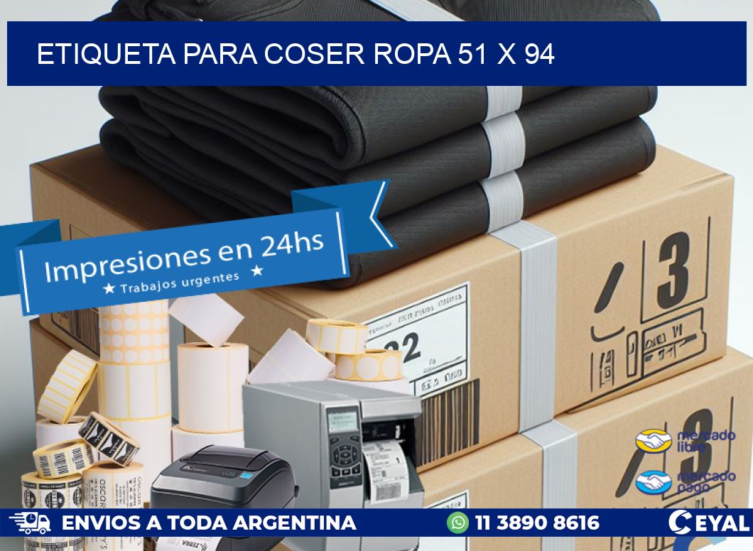 ETIQUETA PARA COSER ROPA 51 x 94