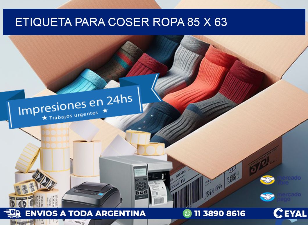 ETIQUETA PARA COSER ROPA 85 x 63