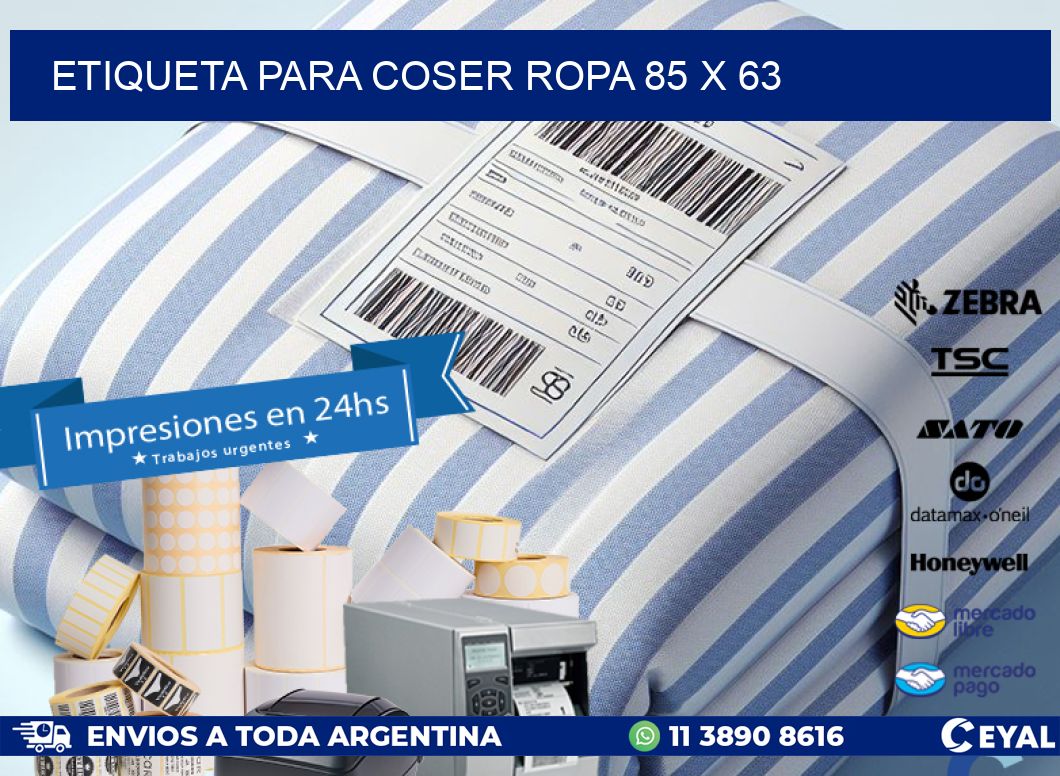 ETIQUETA PARA COSER ROPA 85 x 63