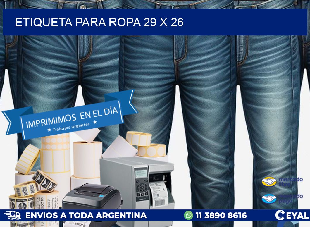 ETIQUETA PARA ROPA 29 x 26