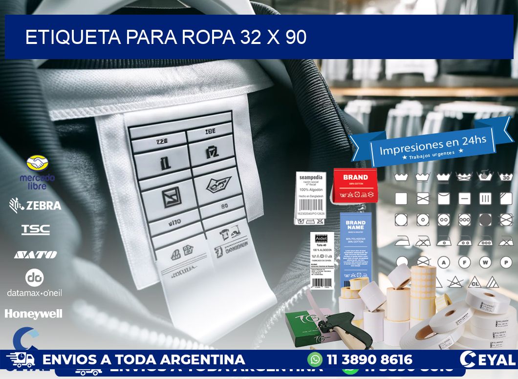 ETIQUETA PARA ROPA 32 x 90