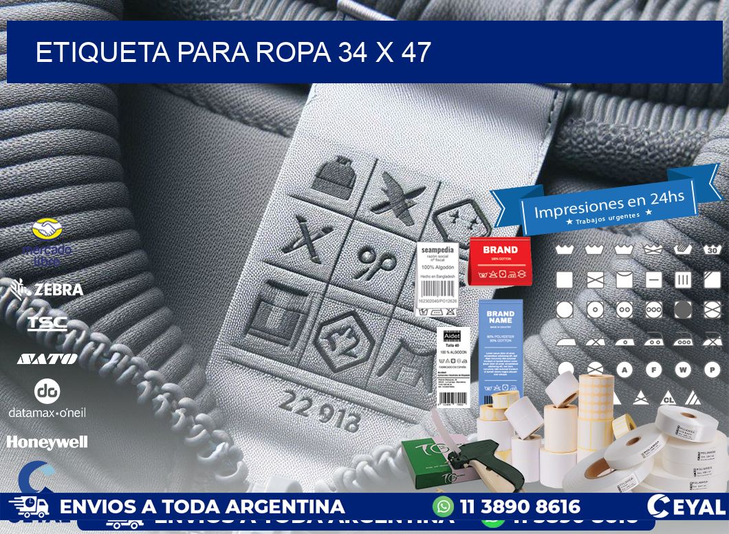 ETIQUETA PARA ROPA 34 x 47