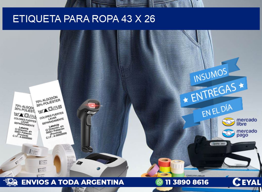 ETIQUETA PARA ROPA 43 x 26