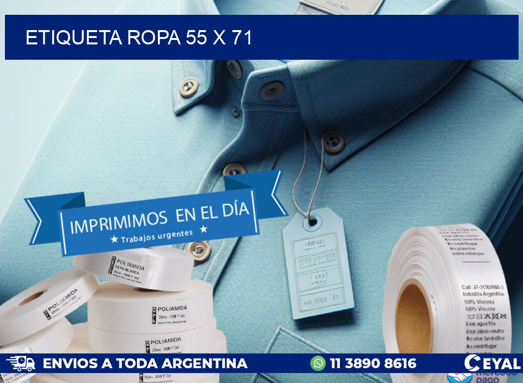 ETIQUETA ROPA 55 x 71