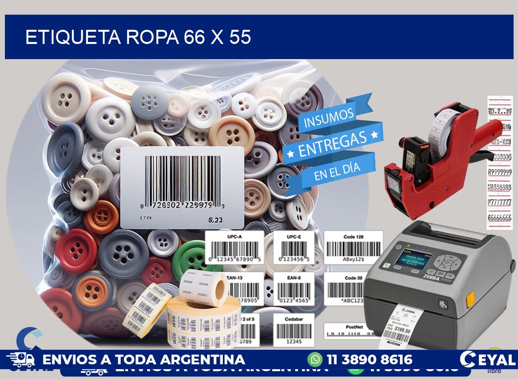 ETIQUETA ROPA 66 x 55