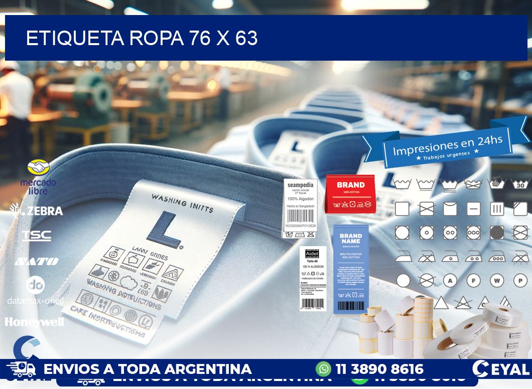 ETIQUETA ROPA 76 x 63