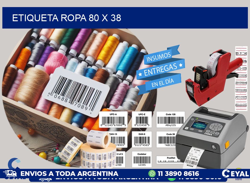 ETIQUETA ROPA 80 x 38