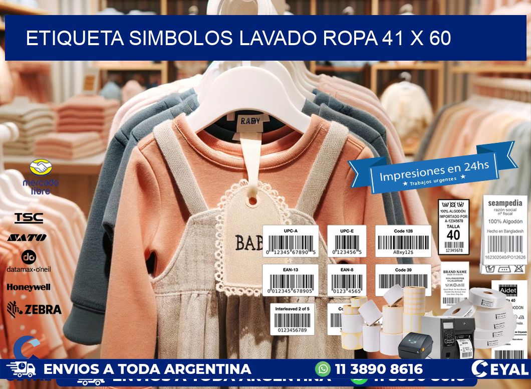 ETIQUETA SIMBOLOS LAVADO ROPA 41 x 60