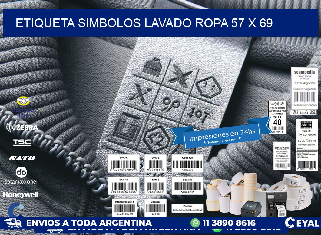 ETIQUETA SIMBOLOS LAVADO ROPA 57 x 69