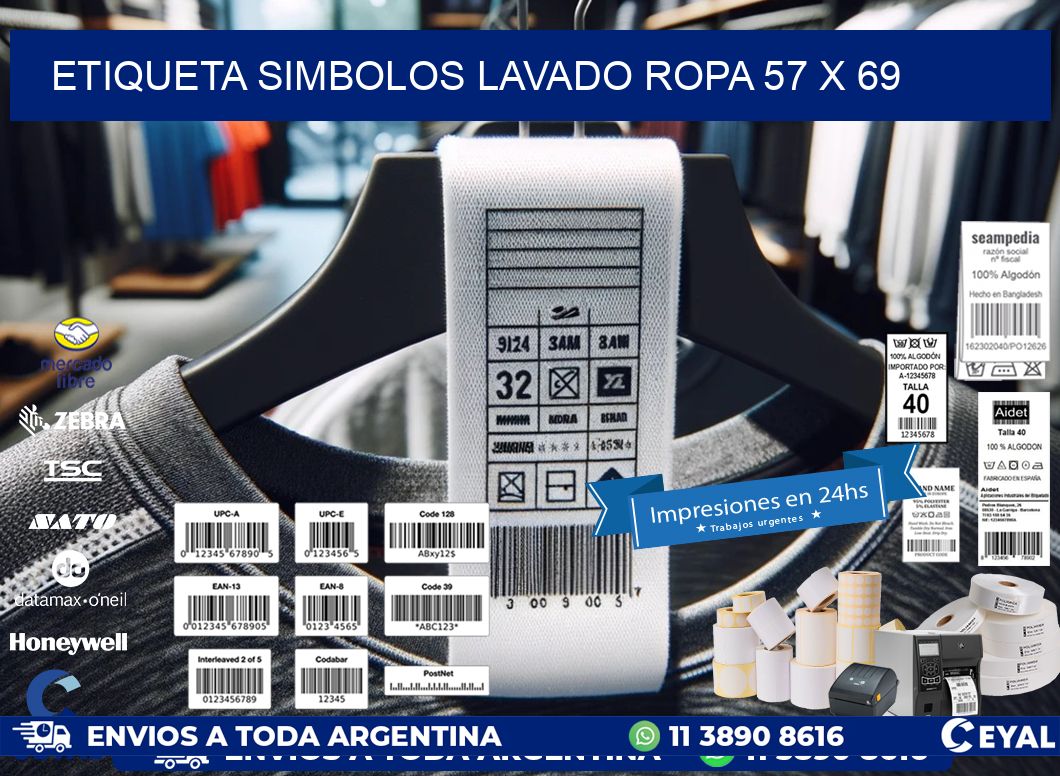 ETIQUETA SIMBOLOS LAVADO ROPA 57 x 69