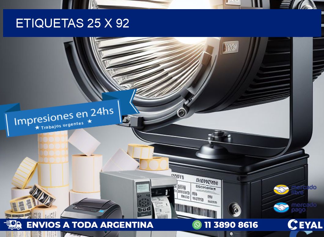 ETIQUETAS 25 x 92