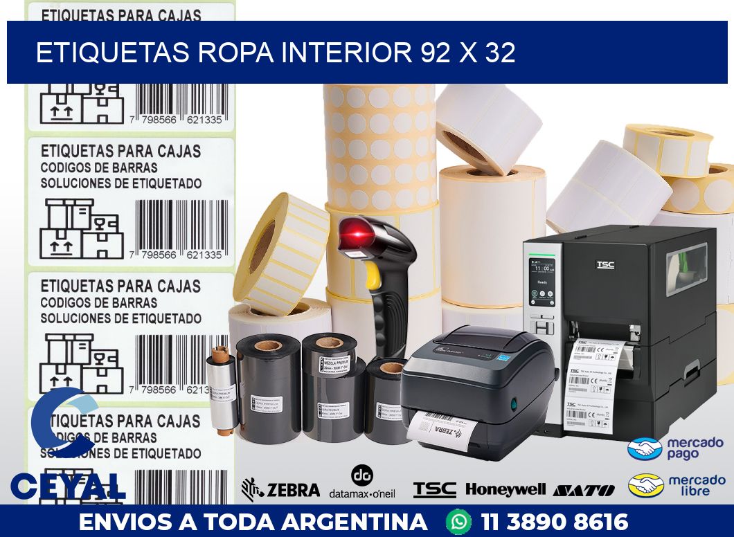 ETIQUETAS ROPA INTERIOR 92 x 32