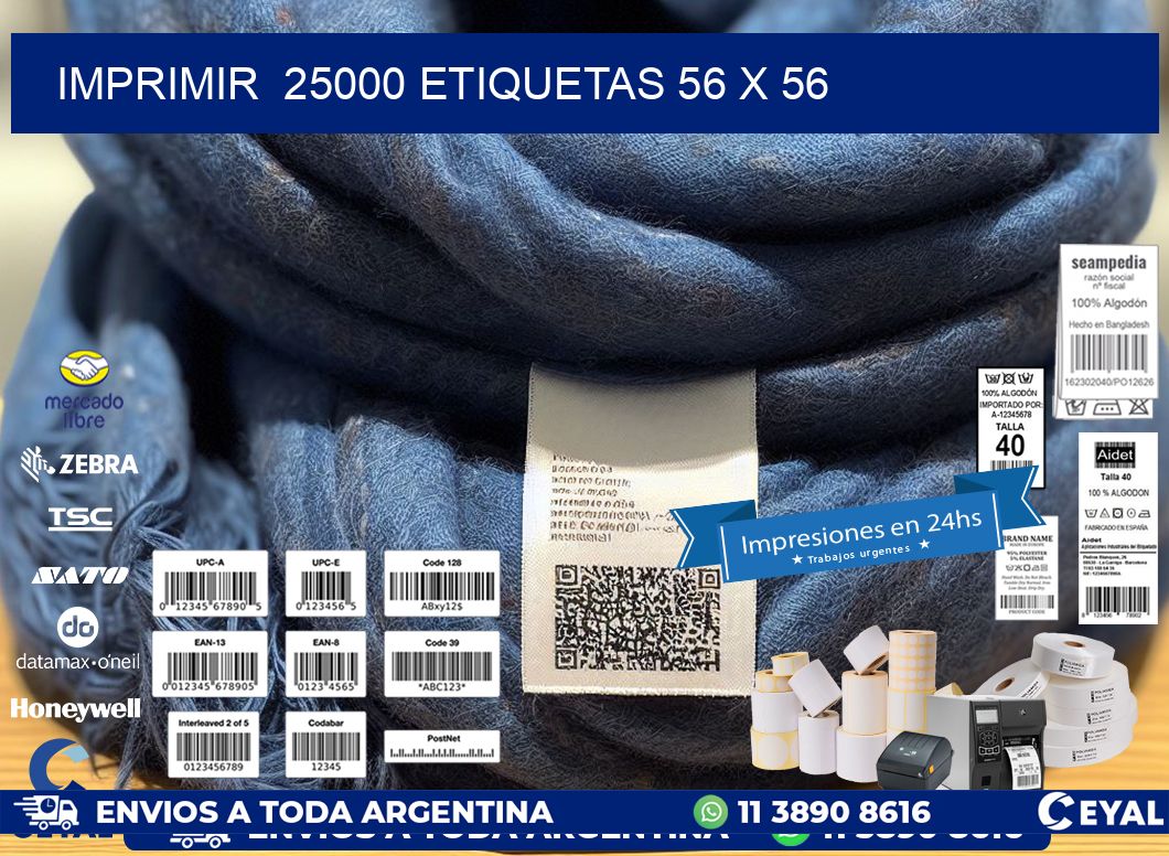 IMPRIMIR  25000 ETIQUETAS 56 x 56