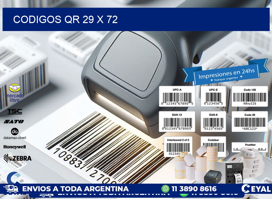 CODIGOS QR 29 x 72