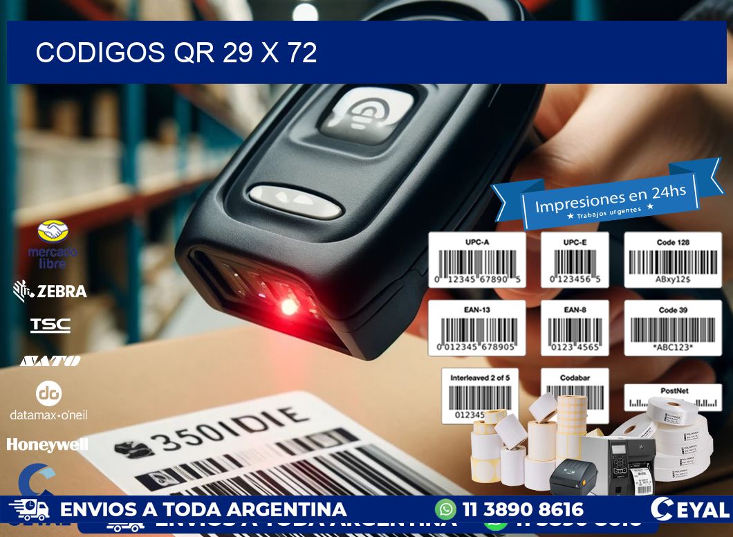 CODIGOS QR 29 x 72