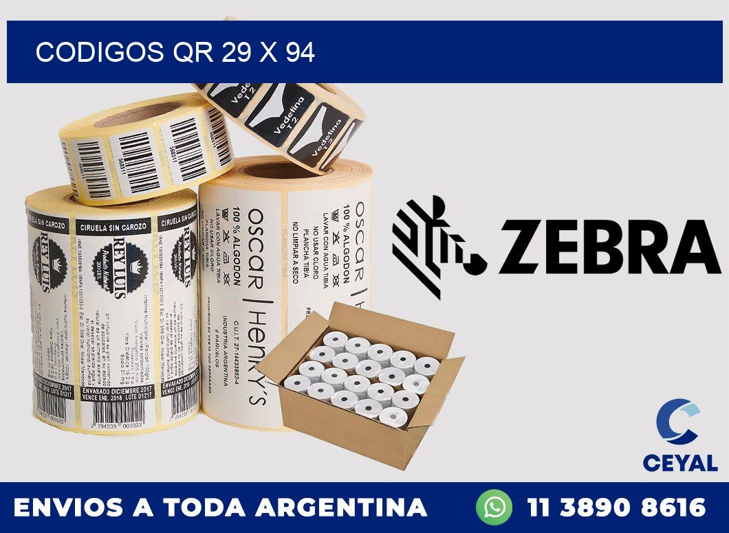 CODIGOS QR 29 x 94