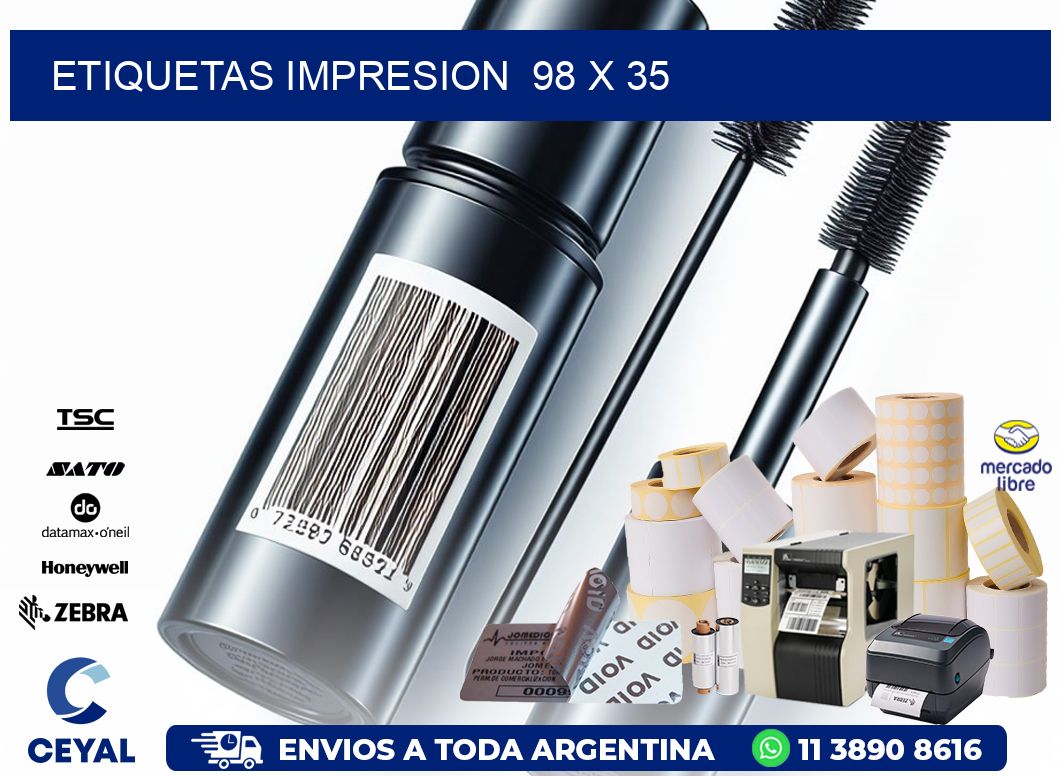 ETIQUETAS IMPRESION  98 x 35