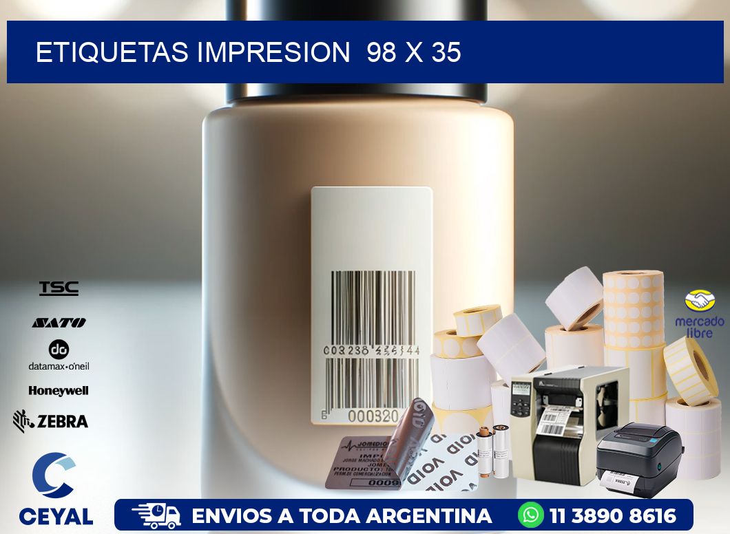 ETIQUETAS IMPRESION  98 x 35