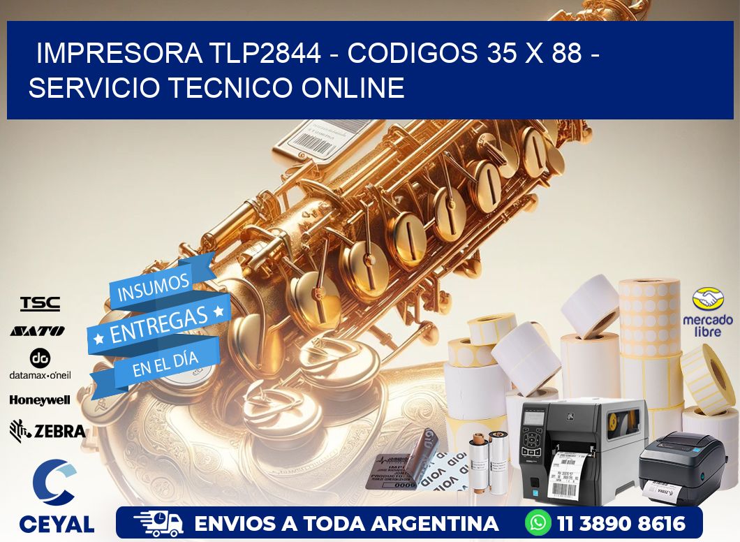 IMPRESORA TLP2844 - CODIGOS 35 x 88 - SERVICIO TECNICO ONLINE