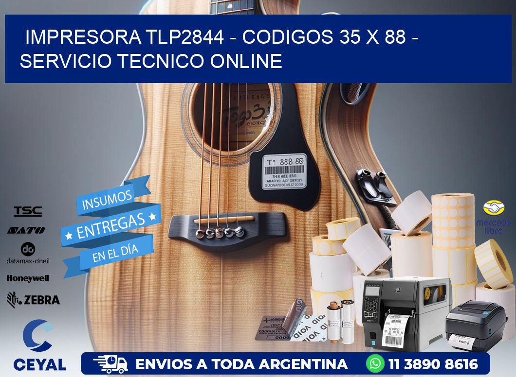 IMPRESORA TLP2844 - CODIGOS 35 x 88 - SERVICIO TECNICO ONLINE